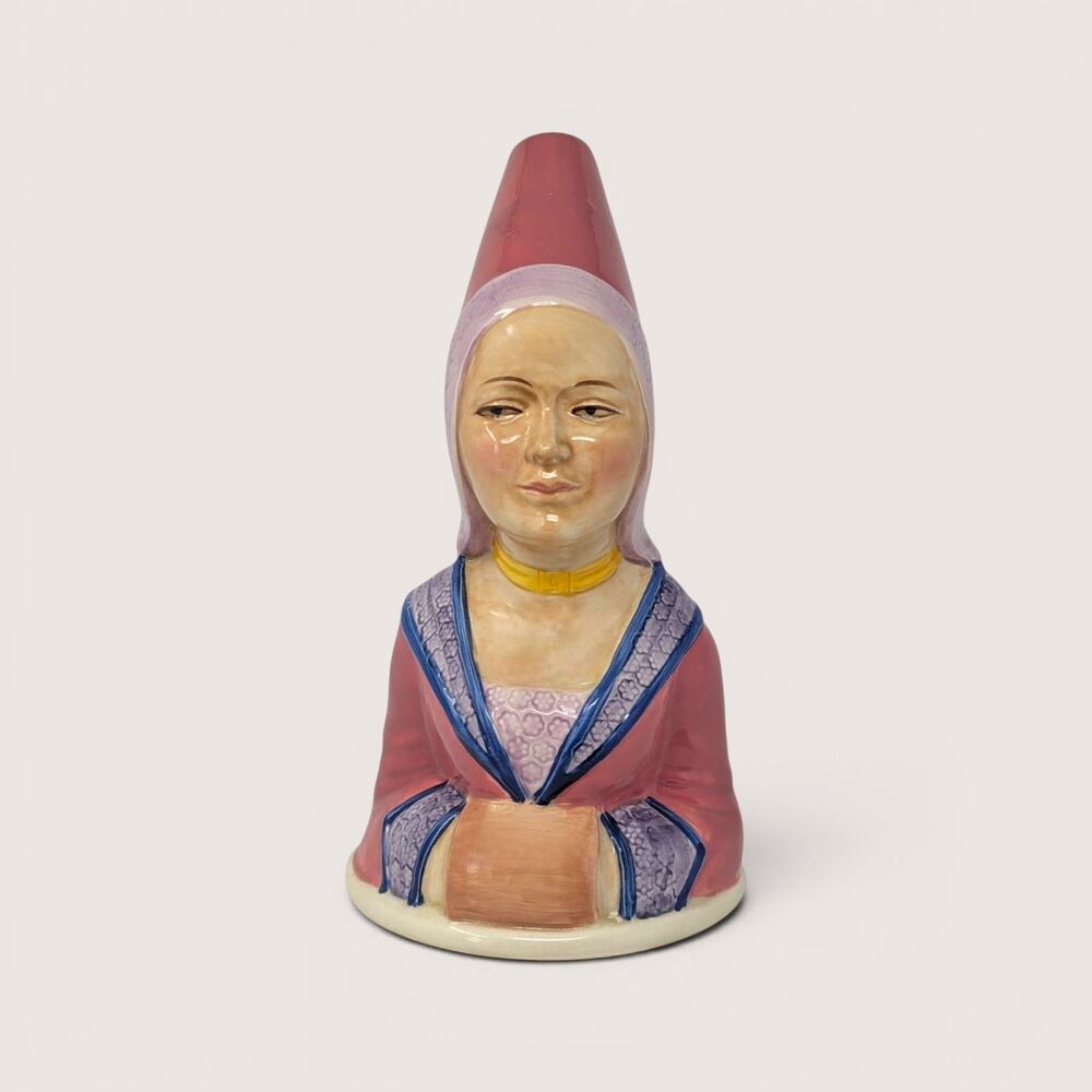Vintage Royal Cornwall Toby Collection Queen Guinevere Ceramic Bell